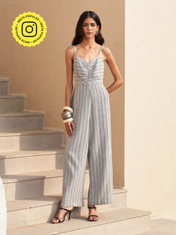 House of Fett - Fossil Stripe Jumpsuit - Grey