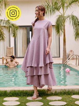House of Fett - Marylebone Asymmetric Tunic - Purple