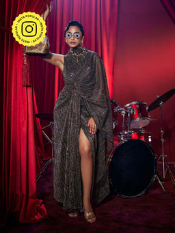House of Fett - Royale Draped Gown - Black