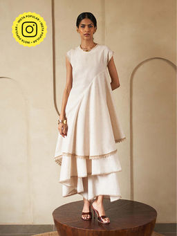 House of Fett - Alila Layered Beige Top with Pant Co-Ord