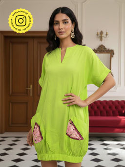 House of Fett - Watermelon Dress-Green