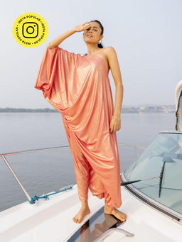 House of Fett - Bellagio Peach Dress with Pant