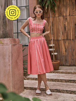 House of Fett - Carol Pink Top with Skirt Co-Ords