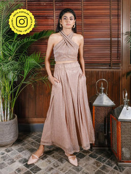 House of Fett - Orlean Shimmer Cream Top with Pant Co-Ords