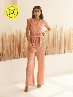 House of Fett - Womens Salmony Peach Jumpsuit
