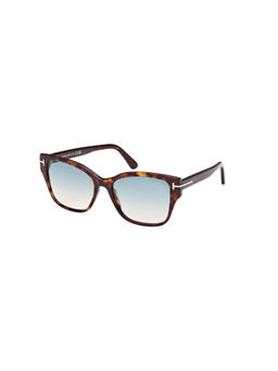 Tom Ford Eyewear - Women Blue Lens Full Rim Sunglasses - FT1108 55 52P (55)