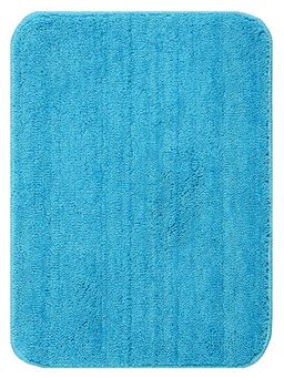 Saral Home - Turquoise Microfiber Anti Skid Bath Mat 35x50 cm (Pack of 2)