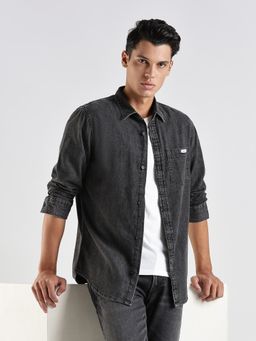 Calvin Klein - Charcoal Solid Regular Fit Shirt