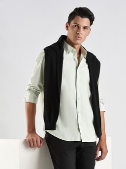 Calvin Klein - Green Solid Regular Fit Shirt