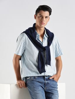 Calvin Klein - Blue Stripes Relaxed Fit Shirt
