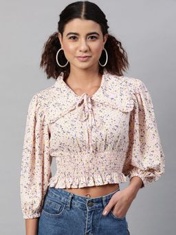 STREET 9 - Pink Printed Crop Top