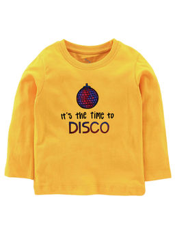 Zeezeezoo - It's The Time To Disco Printed T Shirt - Yellow