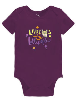 Zeezeezoo - Laddoos And Lollipops Baby Printed Onesie - Purple