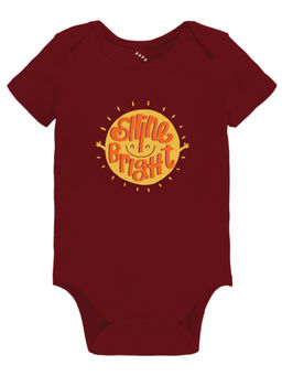 Zeezeezoo - Shine Bright Diwali Baby Printed Onesie - Maroon