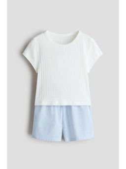 H&M - Girls White Cotton Pyjamas