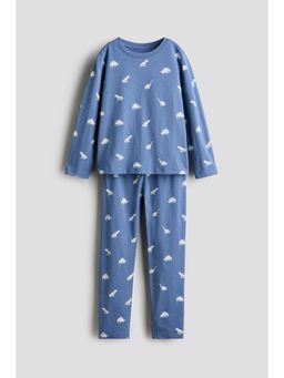 H&M - Boys Blue Patterned Cotton Pyjamas
