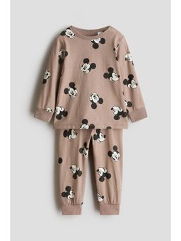 H&M - Boys Brown Printed Cotton Pyjamas