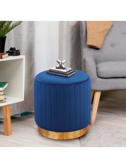 HomeTown - Francesca Fabric Ottomans in Blue Colour