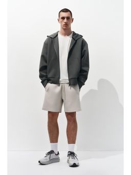H&M - Men Beige Sports Scuba Shorts With Drymove