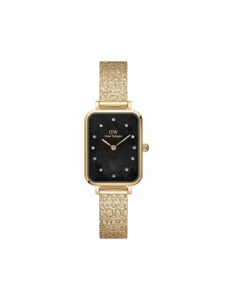Daniel Wellington - Quadro Lumine Pressed Piano 20x26mm Black MOP Dial Womens Gold Watch