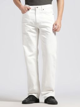 Calvin Klein - Loose Fit Mid Rise White Jean