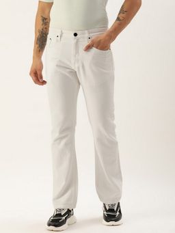 Bene Kleed - Men White Rigid Bootcut Denim Jeans