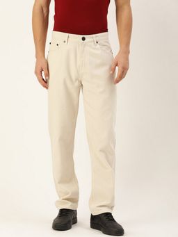 Bene Kleed - Men Off White Straight Fit Jeans