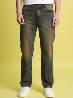 Bene Kleed - Men Straight Fit Rust Tinted Jeans