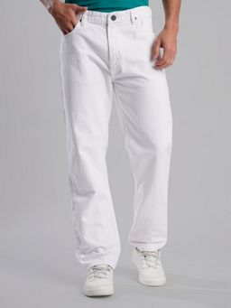 Bene Kleed - Men White Relaxed Fit Denim Jeans