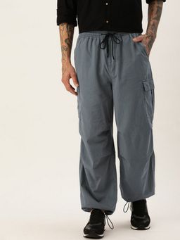 Bene Kleed - Men Grey Cotton Mid Waist Cargo