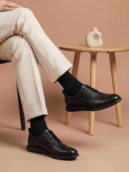 U.S. POLO ASSN. - NICOLO 2.0 | Men Black Stylish Smart Derbies