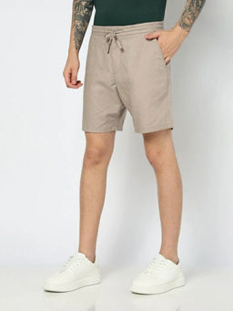 GAP - Beige Men Linen Blend Bermuda Shorts
