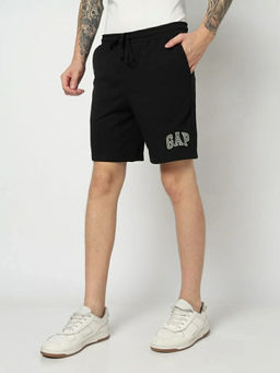 GAP - Black Men's Logo Mid Rise Shorts