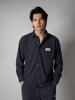 HOP HEAD - Dark Grey Corduroy Full Sleeve Shirt