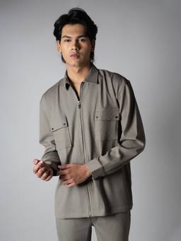 HOP HEAD - Grey Corduroy Utility Shirt
