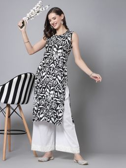Kipek - Womens Black Printed Kurta
