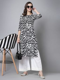 Kipek - Womens Black Printed Kurta