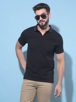CRIMSOUNE CLUB - Mens Black Polo T-Shirt