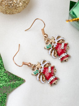 Arendelle - Christmas Red Jingle Bell Drop Earrings