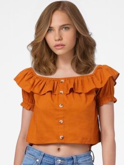ONLY - Women Solid Brown Top