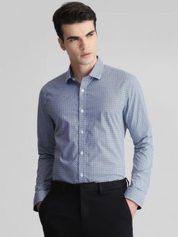 Jack & Jones - Men Printed Blue Shirt