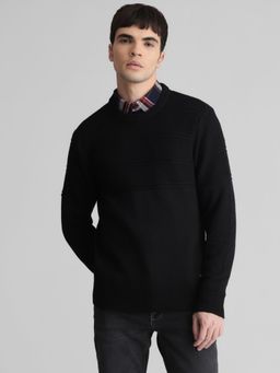 Jack & Jones - Men Textured Black Sweater
