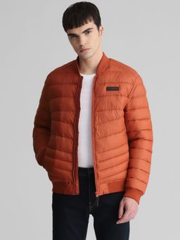 Jack & Jones - Men Solid Orange Jacket