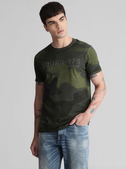Jack & Jones - Men Camouflage Green T-shirt