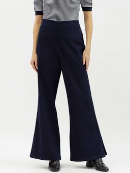 United Colors of Benetton - Navy Blue Solid Bootcut Jeans