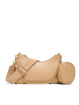 Call It Spring - Adreddia Womens Other Beige Cross Shoulder Bag with Detachable Strap