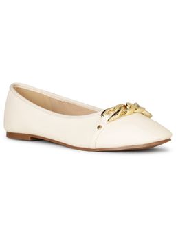 Bata - White Women Slip-On Ballerinas