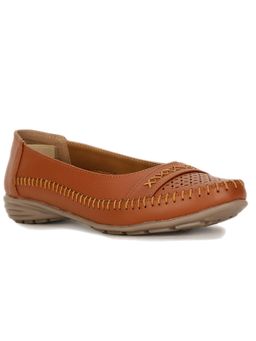 Bata - Tan Women Slip-On Ballerinas