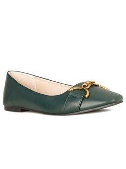 Bata - Green Women Slip-On Ballerinas