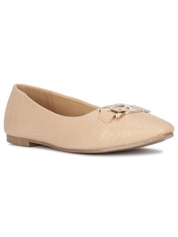 Bata - Beige Women Slip-On Ballerinas